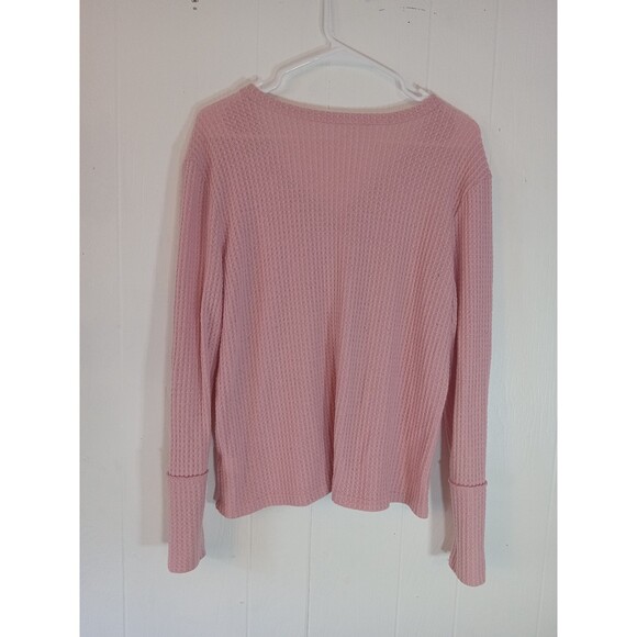 🌍5/$10🌏 Medium Caslon Pink Sweatshirt with faux buttons - Picture 6 of 9